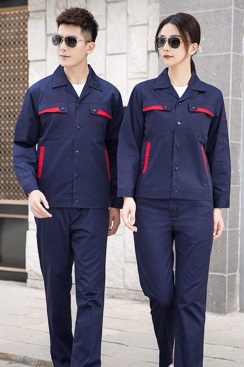 夏季長袖滌棉工作服