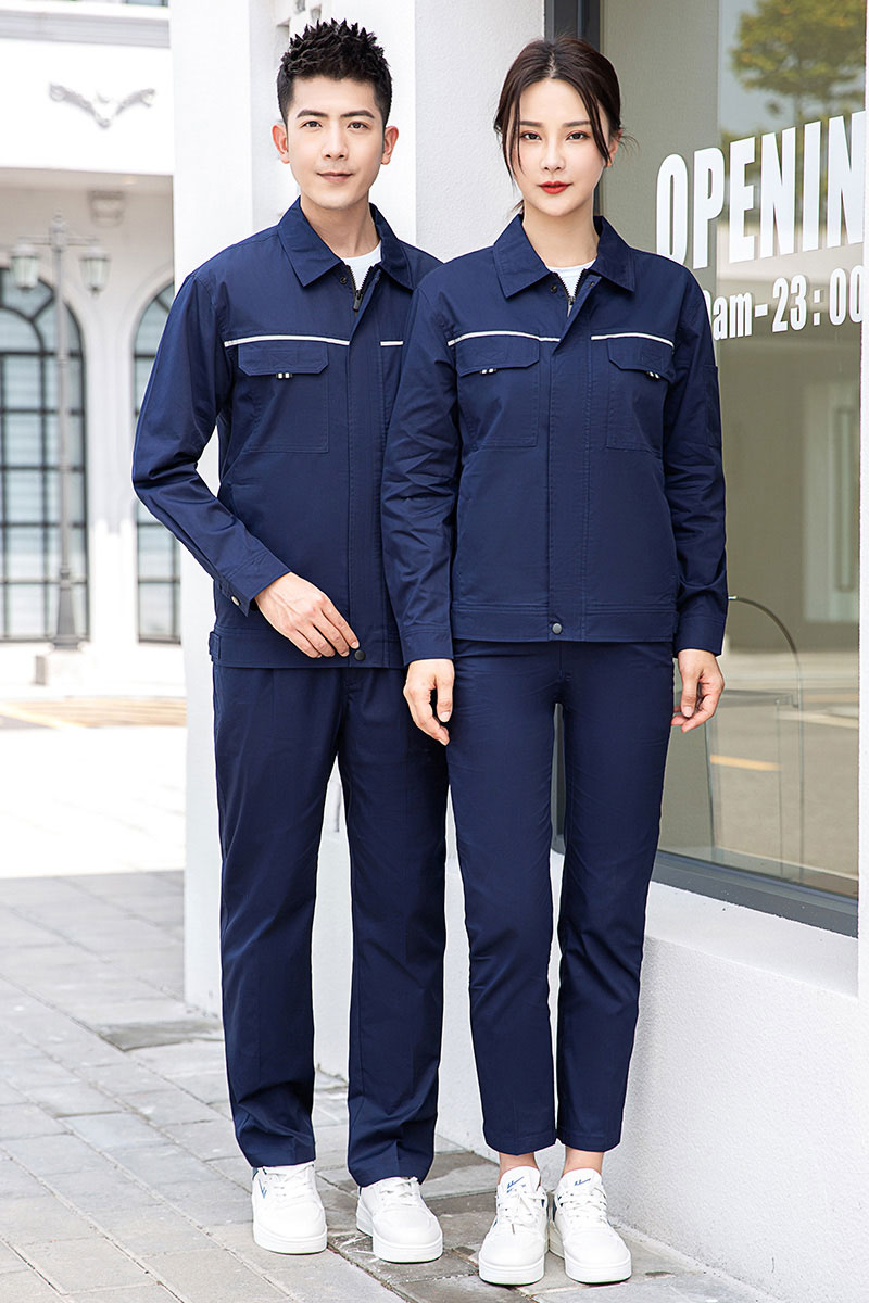 夏季長袖純棉工作服
