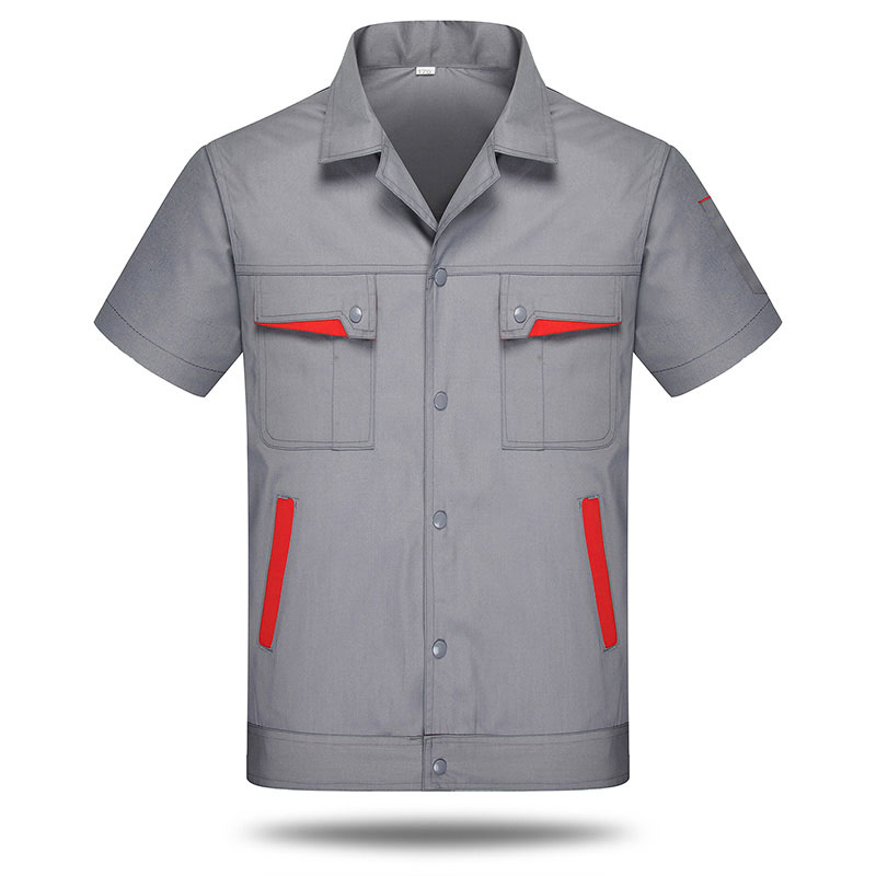 夏季短袖滌棉工作服